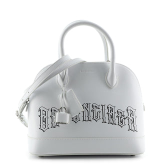 Balenciaga Logo Ville Bag Printed Leather Small