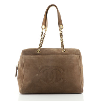 Chanel Vintage Timeless Zip Tote Suede Medium