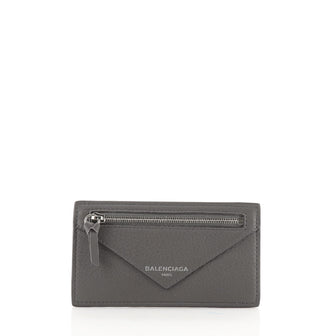 Balenciaga Papier Zip Card Holder Leather