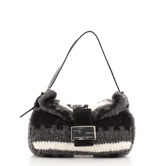 Fendi Baguette Shoulder Bag Knit Wool