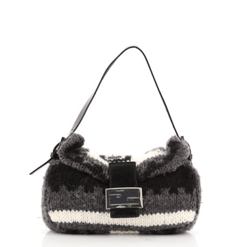 Fendi Baguette Shoulder Bag Knit Wool