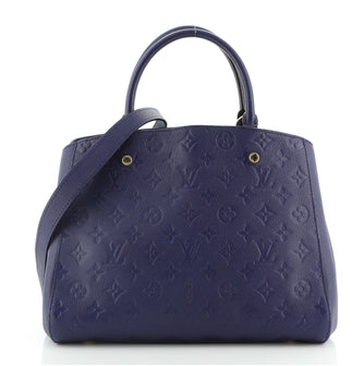 Louis Vuitton Montaigne Handbag Monogram Empreinte Leather MM