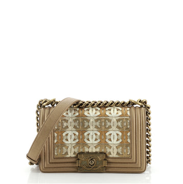 Chanel Boy Flap Bag Woven Leather Small
