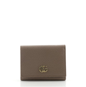 Gucci GG Marmont Trifold Wallet Leather Compact
