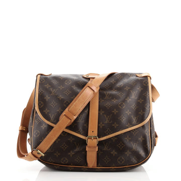 Louis Vuitton Saumur Handbag Monogram Canvas 35