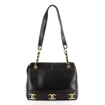 Chanel Vintage Metal CC Shoulder Bag Lambskin Small