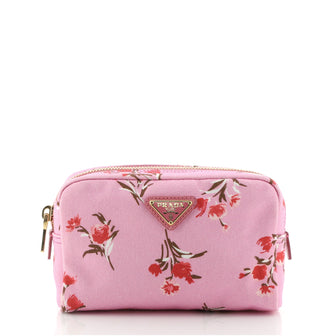 Prada Cosmetic Pouch Printed Canvas Small