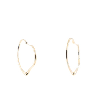 Tiffany & Co. Elsa Peretti Open Heart Hoop Earrings Sterling Silver Medium