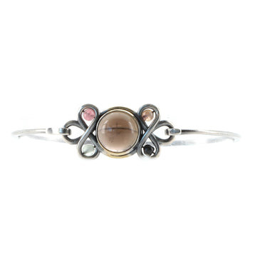 Bottega Veneta Hook Bracelet Sterling Silver with Quartz and Tourmaline
