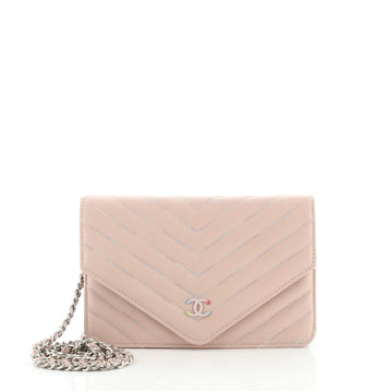 Chanel Envelope Wallet on Chain Chevron Calfskin