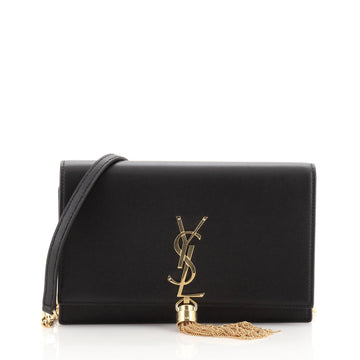 Saint Laurent Classic Monogram Tassel Chain Wallet Leather