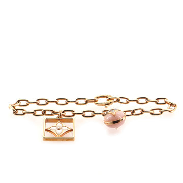 Louis Vuitton B Blossom Bracelet 18K Rose and White Gold with Pink Opal, Mother-of-Pearl and Diamonds