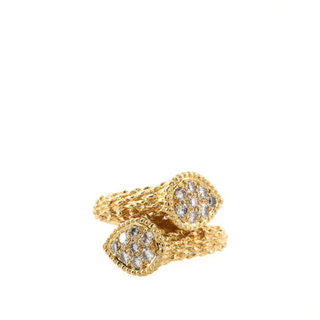 Boucheron Serpent Boheme Toi Et Moi Ring 18K Yellow Gold with Diamonds