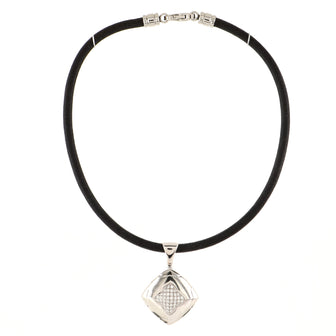 Bvlgari Piramide Pendant Necklace 18K White Gold with Diamonds