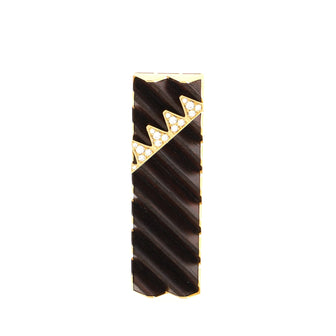 Mikimoto Rectangle Pendant Pendant & Charms 18K Yellow Gold with Wood and Diamonds