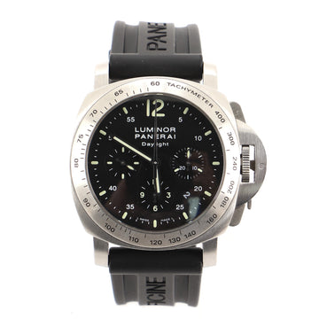 Panerai Luminor Daylight Chronograph Automatic Watch Stainless Steel and Rubber 44