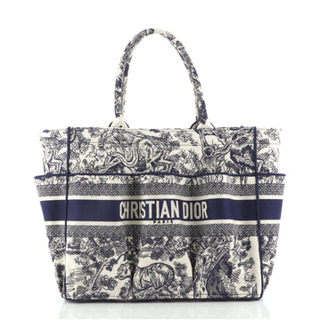 Christian Dior Catherine Tote Embroidered Canvas