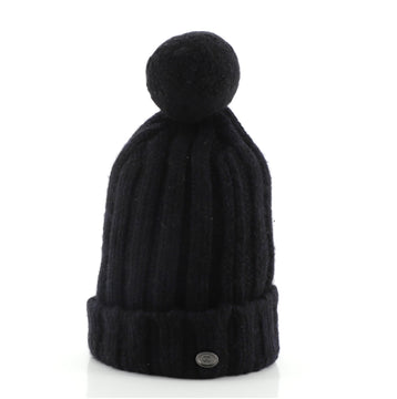 Chanel Pom Pom Beanie Knit Wool