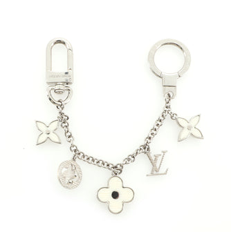 Louis Vuitton Fleur d'Epi Bag Charm and Key Holder Metal and Epi Leather