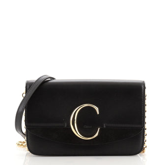 Chloe C Chain Clutch Leather