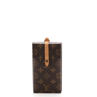 Louis Vuitton Box Phone Case Monogram Brown in Canvas/Leather with