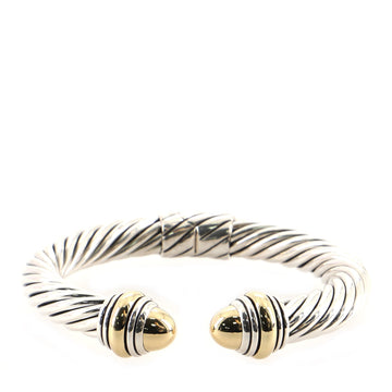 David Yurman Cable Classic Bracelet Sterling Silver with 14K Yellow Gold 10mm