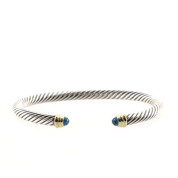 David Yurman Cable Classic Bracelet Sterling Silver with 14K Yellow Gold and Topaz 5mm
