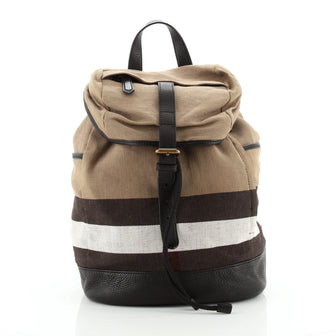 Burberry Drifton Backpack House Check Canvas