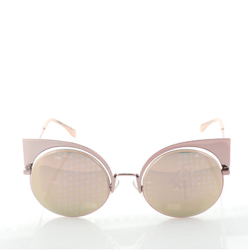 Fendi Runway Cutout Cat-Eye Sunglasses Metal