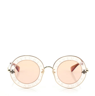 Gucci L'Aveugle Par Amour Round Sunglasses Acetate