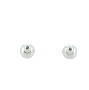 Christian Dior Tribales Stud Earrings Faux Pearls