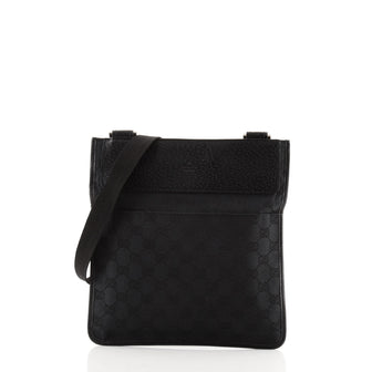 バッグ GUCCI GG PATTERN CANVAS LEATHER BODY BAG Gucci Vintage Flat Messenger Bag GG Canvas and Leather Small 73014