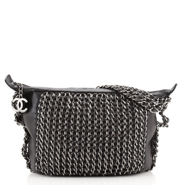 Chanel Triple Chain Hobo Lambskin Small