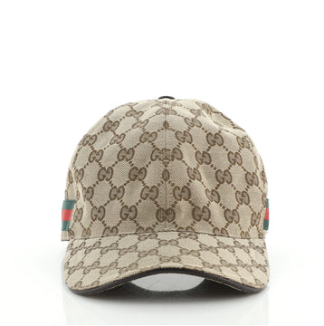 Gucci Web Baseball Cap GG Canvas