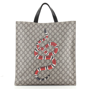 Gucci Convertible Soft Open Tote Printed GG Coated Canvas Tall