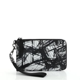 Jimmy Choo Rofu Wristlet Clutch Printed Leather