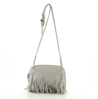 Bottega Veneta Nodini Crossbody Bag Fringe Intrecciato Nappa Small