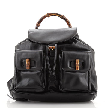 Gucci Vintage Bamboo Backpack Leather Medium