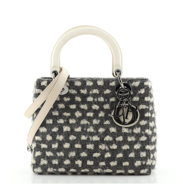 Christian Dior Lady Dior Bag Tweed with Resin Medium