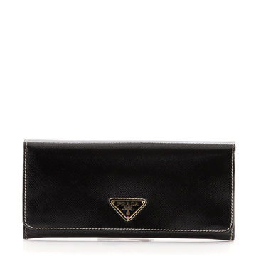Prada Continental Wallet Vernice Saffiano Leather Long