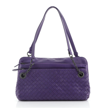 Bottega Veneta Compartment Chain Shoulder Bag Intrecciato Nappa Medium