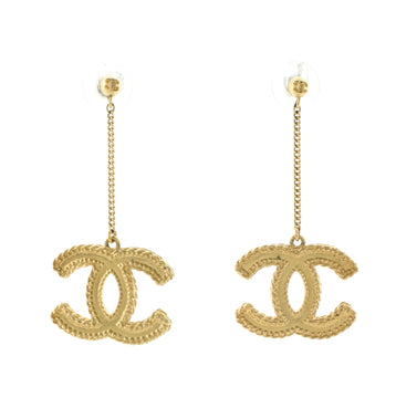 Chanel CC Drop Earrings Metal
