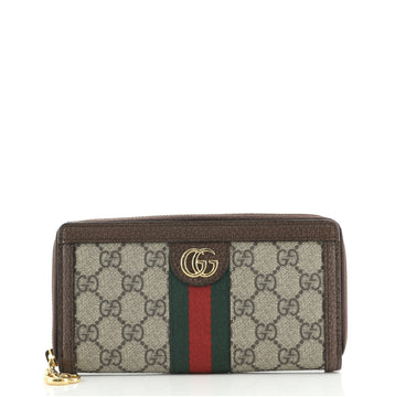 Gucci Ophidia Zip Around Wallet GG Coated Canvas