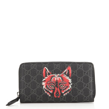 Gucci Zip Around Wallet Printed GG Coated Canvas