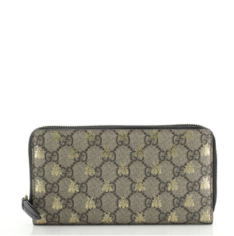 Gucci Zip Around Wallet Printed GG Coated Canvas