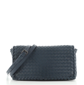 Bottega Veneta Convertible Flap Crossbody Bag Intrecciato Nappa Small
