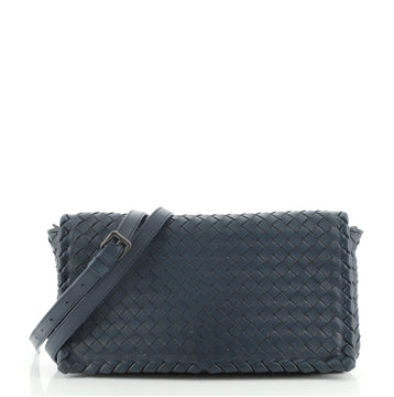 Bottega Veneta Convertible Flap Crossbody Bag Intrecciato Nappa Small
