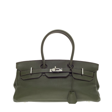 Hermes Birkin JPG Vert Olive Clemence with Palladium Hardware 42