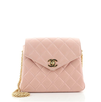Chanel Vintage Envelope Flap Bag Quilted Lambskin Mini