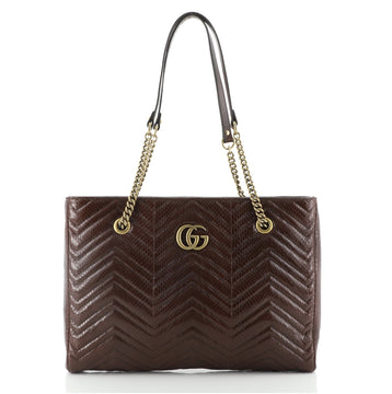 Gucci GG Marmont Zip Tote Matelasse Python Medium